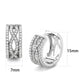 MATS617 - Rhodium 925 Sterling Silver Earrings with AAA Grade CZ  in Clear