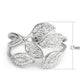 MATS618 - Rhodium 925 Sterling Silver Ring with AAA Grade CZ  in Clear
