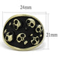 MATK2473 - IP Antique Copper Stainless Steel Ring with Epoxy  in Jet