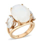 MATK3788 - IP Rose Gold(Ion Plating) Stainless Steel Ring with Synthetic in Fireopal