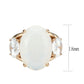 MATK3788 - IP Rose Gold(Ion Plating) Stainless Steel Ring with Synthetic in Fireopal