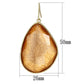 MAVL071 - IP Gold(Ion Plating) Brass Earrings with Synthetic Synthetic Stone in Orange