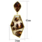 MAVL074 - IP Gold(Ion Plating) Brass Earrings with Synthetic Synthetic Stone in Animal pattern