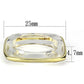 MAVL081 - IP Gold(Ion Plating) Brass Ring with Synthetic Synthetic Stone in Clear