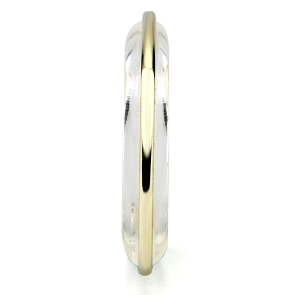 MAVL081 - IP Gold(Ion Plating) Brass Ring with Synthetic Synthetic Stone in Clear