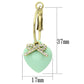 MAVL101 - IP Gold(Ion Plating) Brass Earrings with Synthetic Synthetic Stone in Emerald