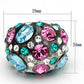 MAVL103 -  Resin Ring with Top Grade Crystal  in Multi Color