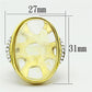 MAVL108 - IP Gold(Ion Plating) Stainless Steel Ring with Synthetic Synthetic Stone in Clear