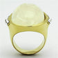 MAVL108 - IP Gold(Ion Plating) Stainless Steel Ring with Synthetic Synthetic Stone in Clear