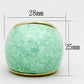 MAVL110 - IP Gold(Ion Plating) Stainless Steel Ring with Synthetic Synthetic Stone in Emerald