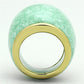 MAVL110 - IP Gold(Ion Plating) Stainless Steel Ring with Synthetic Synthetic Stone in Emerald