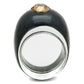MAVL115 -  Resin Ring with Top Grade Crystal  in Light Smoked
