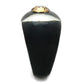 MAVL115 -  Resin Ring with Top Grade Crystal  in Light Smoked