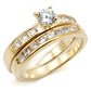 MAS44610 - High-Polished 925 Sterling Silver Ring with AAA Grade CZ  in Clear