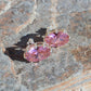 MALOAS1369 - Sterling Silver Earrings with AAA Grade CZ in Pink