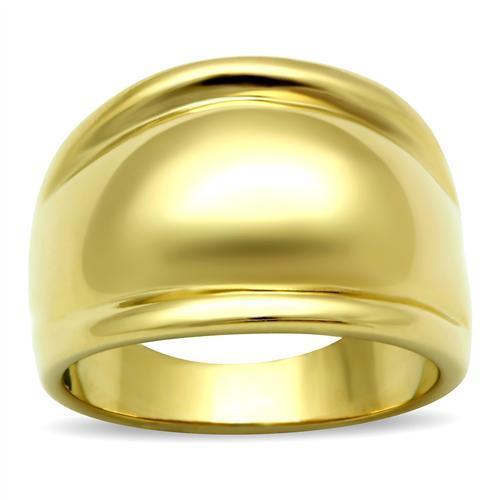 MAGL010 - IP Gold(Ion Plating) Brass Ring with No Stone