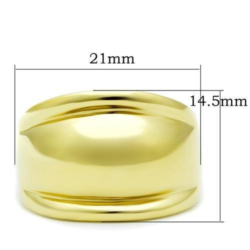 MAGL010 - IP Gold(Ion Plating) Brass Ring with No Stone