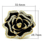 MAGL021 - IP Gold(Ion Plating) Brass Ring with Top Grade Crystal  in Clear