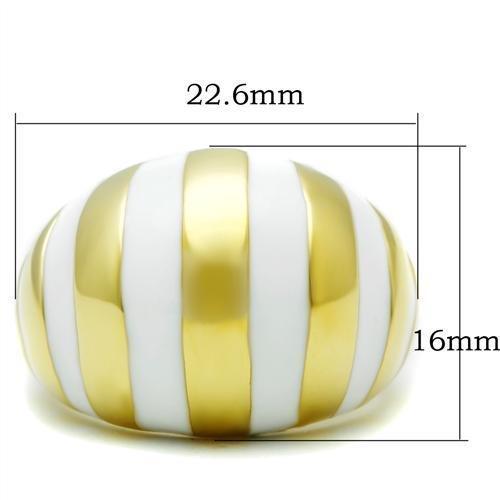 MAGL023 - IP Gold(Ion Plating) Brass Ring with No Stone