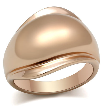 MAGL157 - IP Rose Gold(Ion Plating) Brass Ring with No Stone