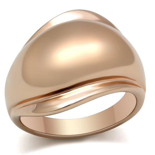 MAGL157 - IP Rose Gold(Ion Plating) Brass Ring with No Stone