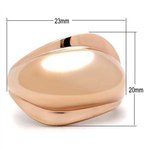 MAGL157 - IP Rose Gold(Ion Plating) Brass Ring with No Stone