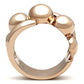 MAGL158 - IP Rose Gold(Ion Plating) Brass Ring with No Stone