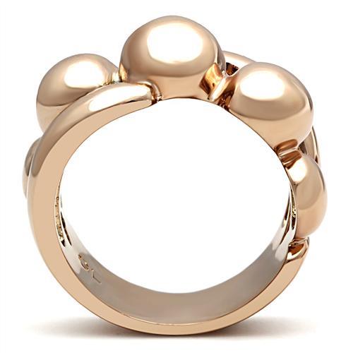 MAGL158 - IP Rose Gold(Ion Plating) Brass Ring with No Stone