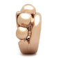 MAGL158 - IP Rose Gold(Ion Plating) Brass Ring with No Stone