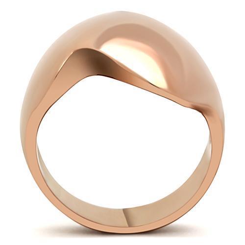 MAGL160 - IP Rose Gold(Ion Plating) Brass Ring with No Stone
