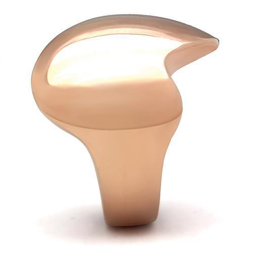 MAGL160 - IP Rose Gold(Ion Plating) Brass Ring with No Stone