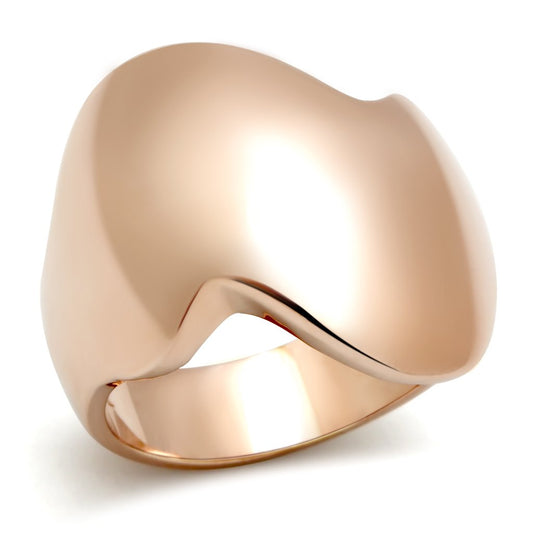 MAGL160 - IP Rose Gold(Ion Plating) Brass Ring with No Stone