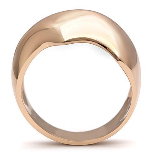 MAGL161 - IP Rose Gold(Ion Plating) Brass Ring with No Stone