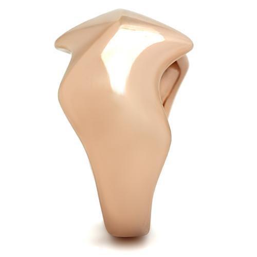 MAGL161 - IP Rose Gold(Ion Plating) Brass Ring with No Stone