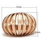 MAGL162 - IP Rose Gold(Ion Plating) Brass Ring with No Stone