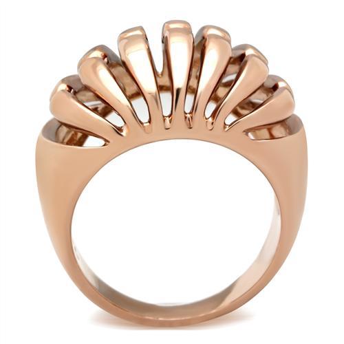 MAGL162 - IP Rose Gold(Ion Plating) Brass Ring with No Stone