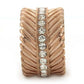 MAGL202 - IP Rose Gold(Ion Plating) Brass Ring with Top Grade Crystal  in Clear