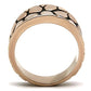 MAGL204 - IP Rose Gold(Ion Plating) Brass Ring with No Stone