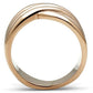 MAGL205 - IP Rose Gold(Ion Plating) Brass Ring with No Stone