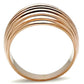 MAGL206 - IP Rose Gold(Ion Plating) Brass Ring with No Stone