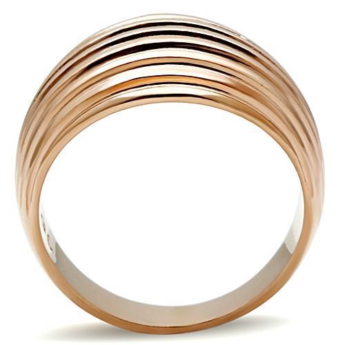 MAGL206 - IP Rose Gold(Ion Plating) Brass Ring with No Stone