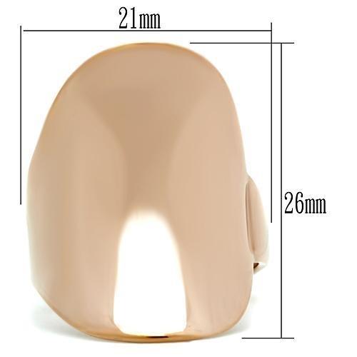 MAGL207 - IP Rose Gold(Ion Plating) Brass Ring with No Stone