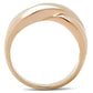 MAGL208 - IP Rose Gold(Ion Plating) Brass Ring with No Stone