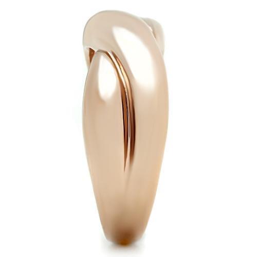 MAGL208 - IP Rose Gold(Ion Plating) Brass Ring with No Stone