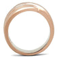 MAGL209 - IP Rose Gold(Ion Plating) Brass Ring with No Stone