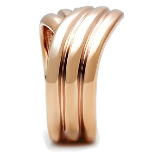 MAGL209 - IP Rose Gold(Ion Plating) Brass Ring with No Stone