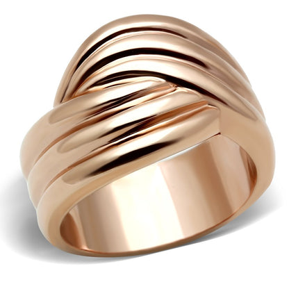 MAGL209 - IP Rose Gold(Ion Plating) Brass Ring with No Stone