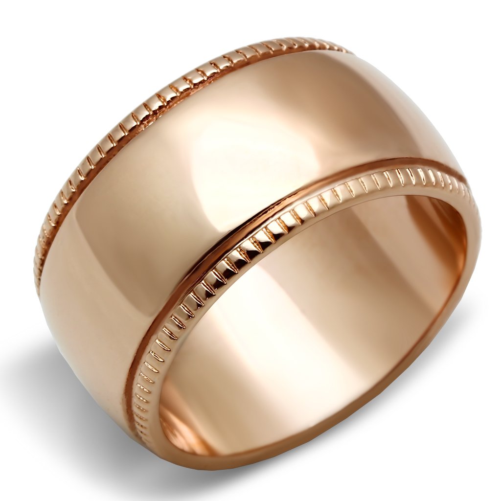 MAGL213 - IP Rose Gold(Ion Plating) Brass Ring with No Stone