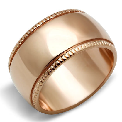 MAGL213 - IP Rose Gold(Ion Plating) Brass Ring with No Stone