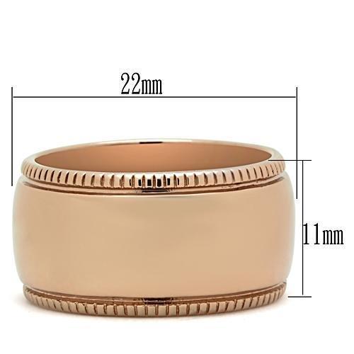 MAGL213 - IP Rose Gold(Ion Plating) Brass Ring with No Stone
